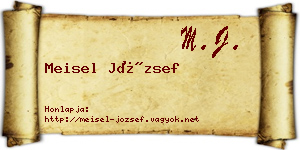 Meisel József névjegykártya