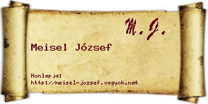Meisel József névjegykártya